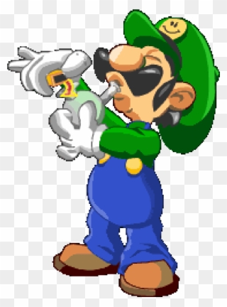 Mario Smoking For All Your Transparent Luigi - Luigi Marihuana Clipart