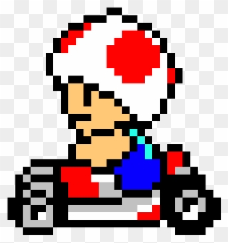 Mario Cart - Mario Kart Minecraft Pixel Art Clipart
