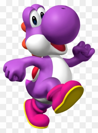 Purple Yoshi - Mario Characters Clipart