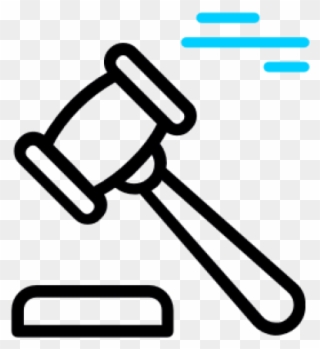 An Illustration Of A Court Gavel - Bidding Icon Clipart