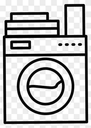 Laundry Machine Variant With Clothes And Soap On Top - Lavado De Ropa Dibujos Clipart
