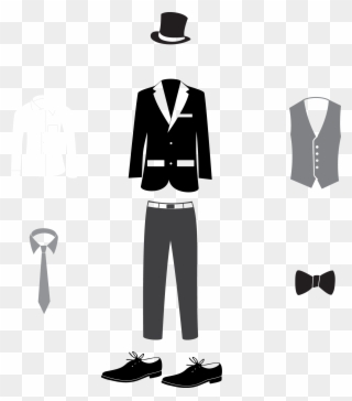 Lavalier Clip Mens Suit Image Library - Clothing - Png Download