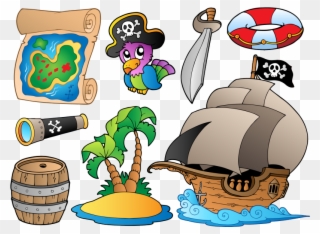 Pirate Adventure Stickers - Pirate Objects Clipart
