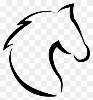 Horse Head With Hair Outline Svg Png Icon Free Download - Simple Cartoon Horse Head Clipart