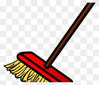 Red Clipart Broom - Broom And Dustpan Clipart - Png Download