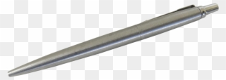 Vintage Brushed Stainless Parker Ballpoint Pen Arrow - 4 Foot Metal Ruler Clipart