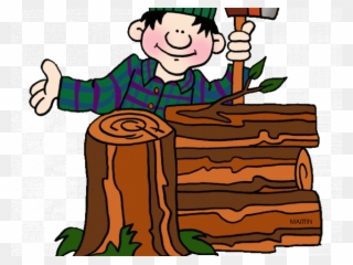 Timber Clipart Wood Circle - Lumberjack Clip Art - Png Download