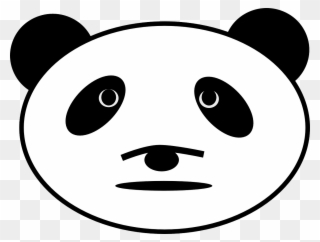 Sad Panda Face Drawing Clipart