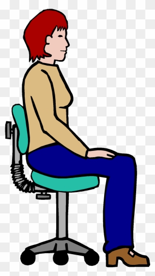 Sit Up Straight Clip Art - Sit Straight Cartoon - Png Download