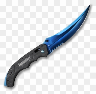 Csgo Knife Transparent Ariknives - Flip Knife Blue Steel Clipart