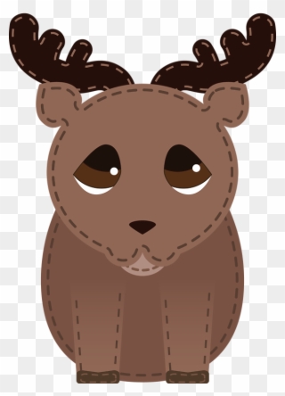 Transparent Background Deer With Stitches - Reindeer Clipart