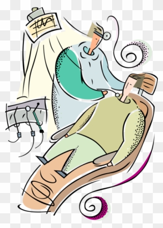 Vector Illustration Of Dentist Performs Dental Procedures - Orthodontist Clip Art - Png Download