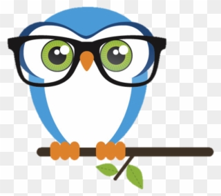 Owl Clipart Nerd Free Collection - Clip Art Owl With Glasses - Png Download