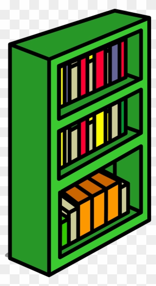 Green Bookcase Sprite 010 - Bookcase Clipart Png Transparent Png