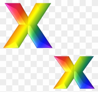 Letter X 3d Abc Alphabet Png Image - X Rainbow Clipart