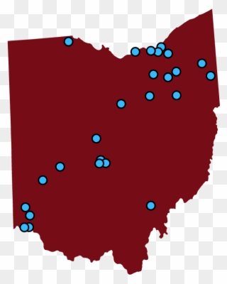 Planned Parenthood Centers - Ohio Map Black Clipart