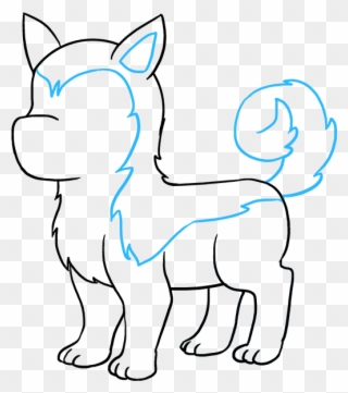 How To Draw Husky - Draw A Dog Husky Clipart