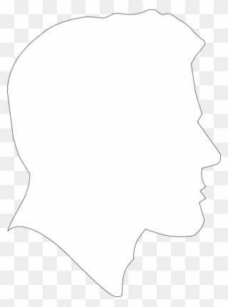 Mickey Mouse Silhouette Head 19, Buy Clip Art - Man Head Silhouette Outline - Png Download