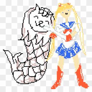 The Merlion And Sailor Moon - Merlion Park Clipart