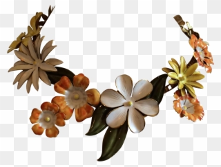 Sandor Enameled Floral Necklace - Floral Necklace Png Clipart