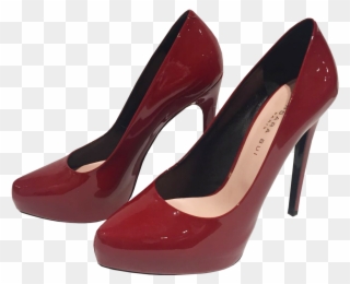 High Heels Patent Leather Red - High-heeled Shoe Clipart