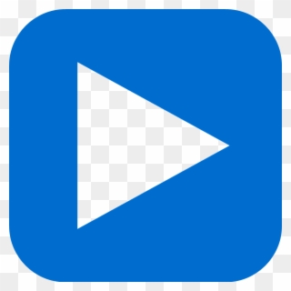 Youtube Music - Play Button Blue Png Clipart