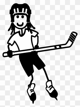 Vector Library Download Stick And Puck At Getdrawings - Girl Hockey Stick Figure Clipart
