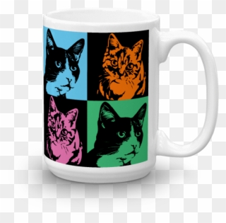 Pop Art Cat Mug - Mug Clipart