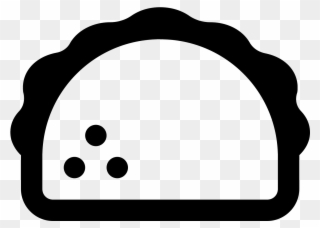 Computer Icons Bread Food Transprent Area Smile - Black And White Taco Icon Clipart