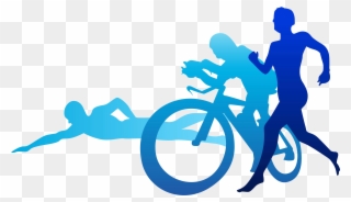 Best Triathlon Silhouette Clip Art Cdr - Sport Triathlon - Png Download