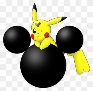 Mickey Head Silhouette - Pikachu Mickey Mouse Clipart