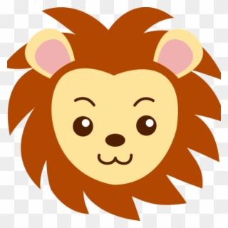 Cute Lion Clipart Lions Head Cute Clipart Music Clipart - Cartoon Lion Face Drawing - Png Download