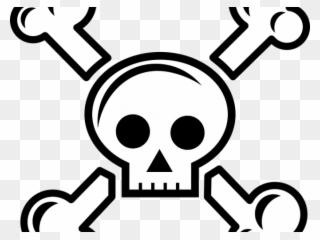 Deadth Clipart Pirate Skull - Goth Skull And Crossbones - Png Download