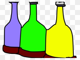 Water Bottle Clipart Animated - Cartoon Glass Bottles - Png Download