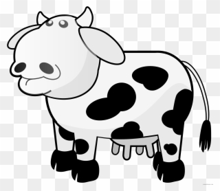 Cow Animal Free Black White Clipart Images Clipartblack - Cow Udder Clip Art - Png Download