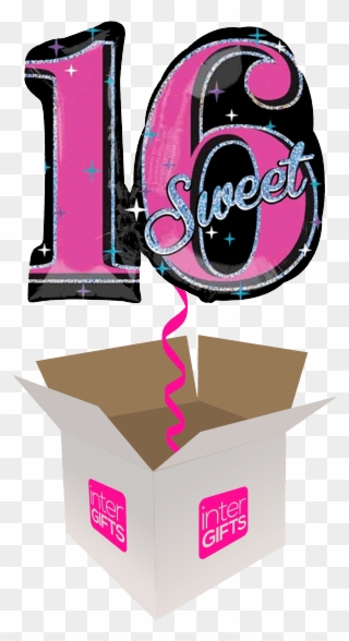 26″ Sweet 16 Supershape - Balloons 11th Birthday Png Clipart