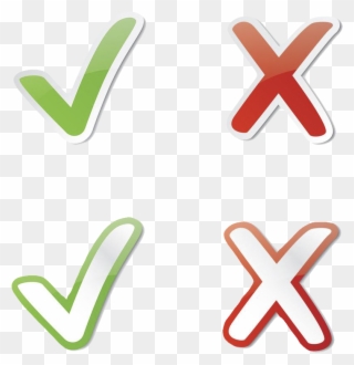 Check And X Png - Green Checkmark Red X Png Clipart