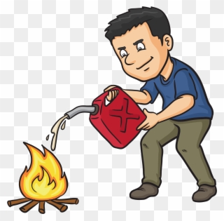 It Is Debatable What The Biggest Factor In Getting - Adding Gas To A Fire Clipart
