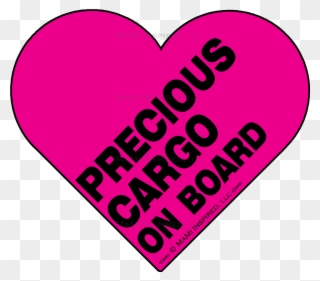 Precious Cargo On Board Babies On Board Baby Wording - Heart Clipart