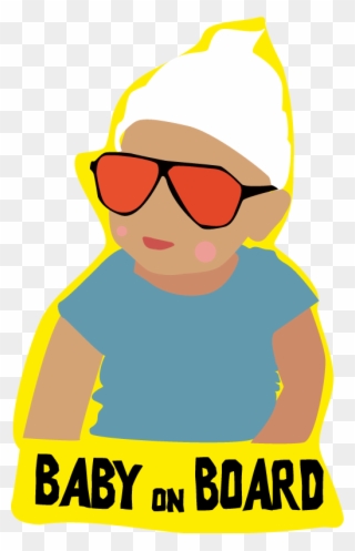 Hangover Baby On Board Car Sticker - Size? Clipart