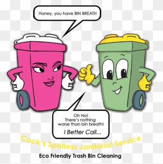 Does Your Trash Bin Have Bin Breath - Cartoon Garbage Can Clipart - Png Download