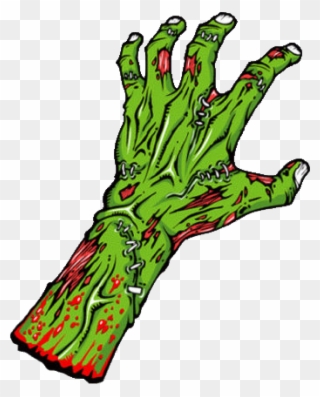 Black And White Zombie Hand Clipart Transparent Png - Green Zombie Hand