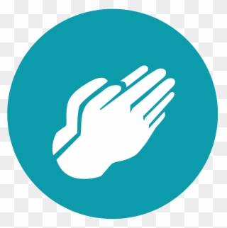 00-hands In Prayer - Youtube Round Logo Blue Clipart