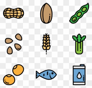 Allergenic Food Color - Nuts Icon Clipart