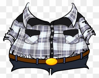 G Billy Plaid Shirt And Jeans - Club Penguin Camisa Leñador Clipart