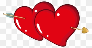 Valentine Arrow Clipart - Heart With Arrow Png Transparent Png