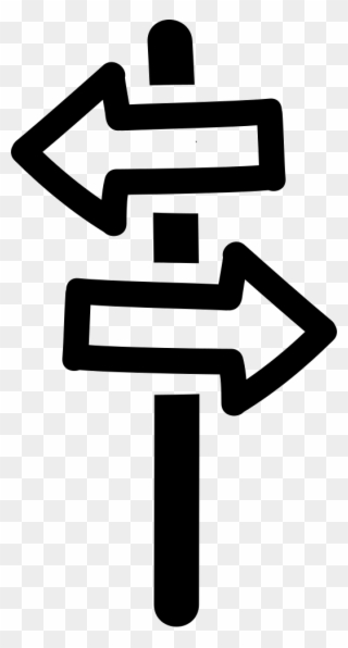 Directional Arrows Signal Drawn Symbol Left And - Icon Clipart
