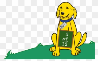 Dog Doing Math Cartoon Clipart