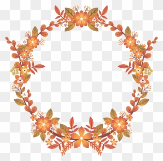 Euclidean Autumn Beautiful Flower Title Box Transprent - Beautiful Design For Title Clipart