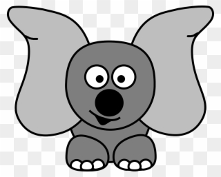 Jug Ears Elephant Dumbo - Black Dumbo The Elephant Clipart
